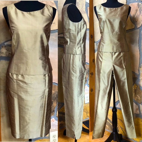 Carlisle Dresses & Skirts - Vintage CARLISLE Silk 3-Piece Collection Top Skirt Pants (8/28)